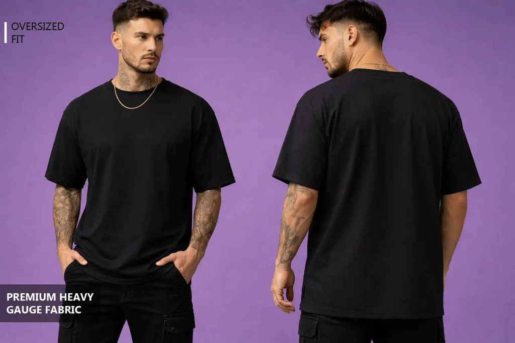 Classic Oversized T shirt - BLACK