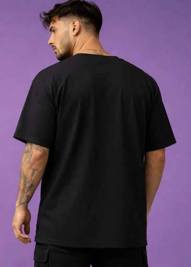 Classic Oversized T shirt - BLACK