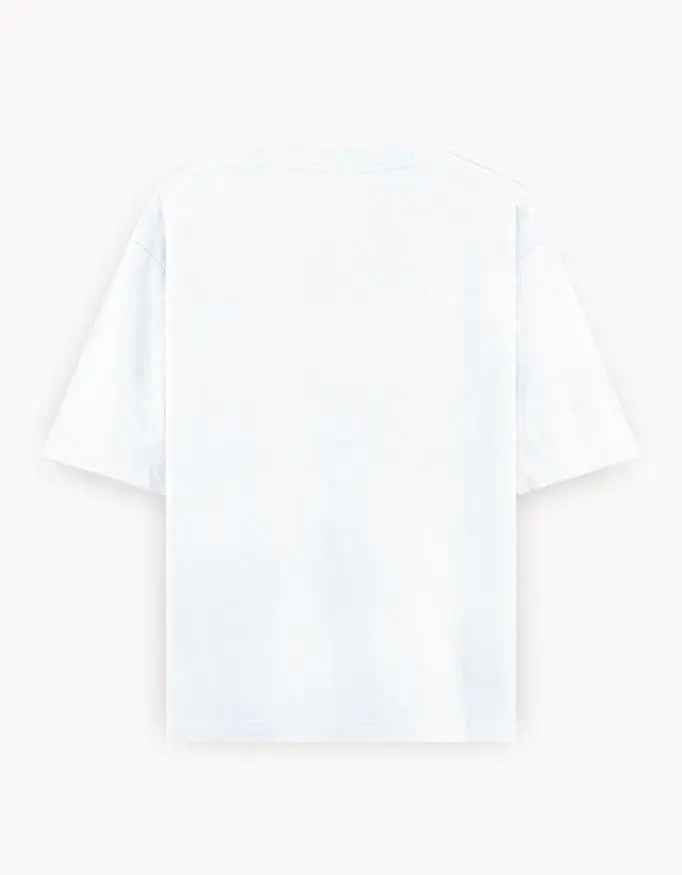 Classic WHITE Oversized T shirt  back view