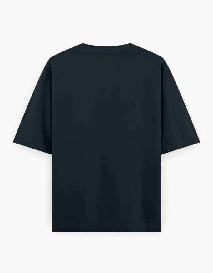 Classic navy blue Oversized T shirt  back view