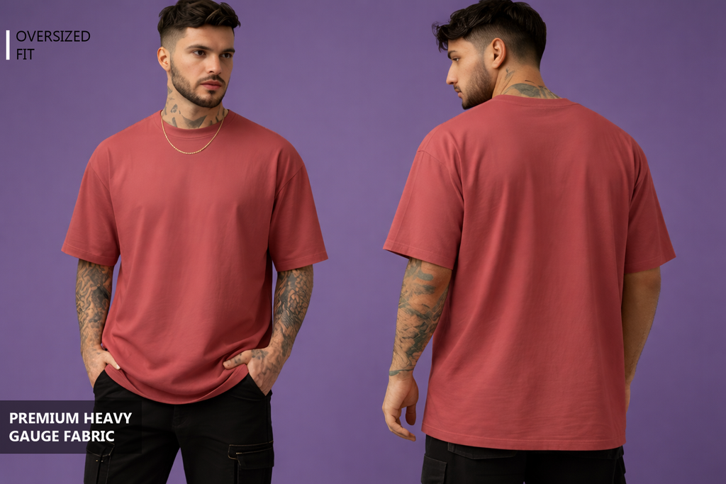 Classic Oversized T shirt - CORAL Gen Zes