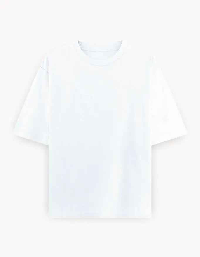 Classic WHITE Oversized T shirt  front view
