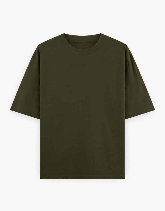 Classic Oversized T shirt - OLIVE GREEN