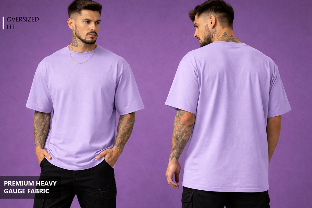 Classic Oversized T shirt -  LAVENDER Gen Zes