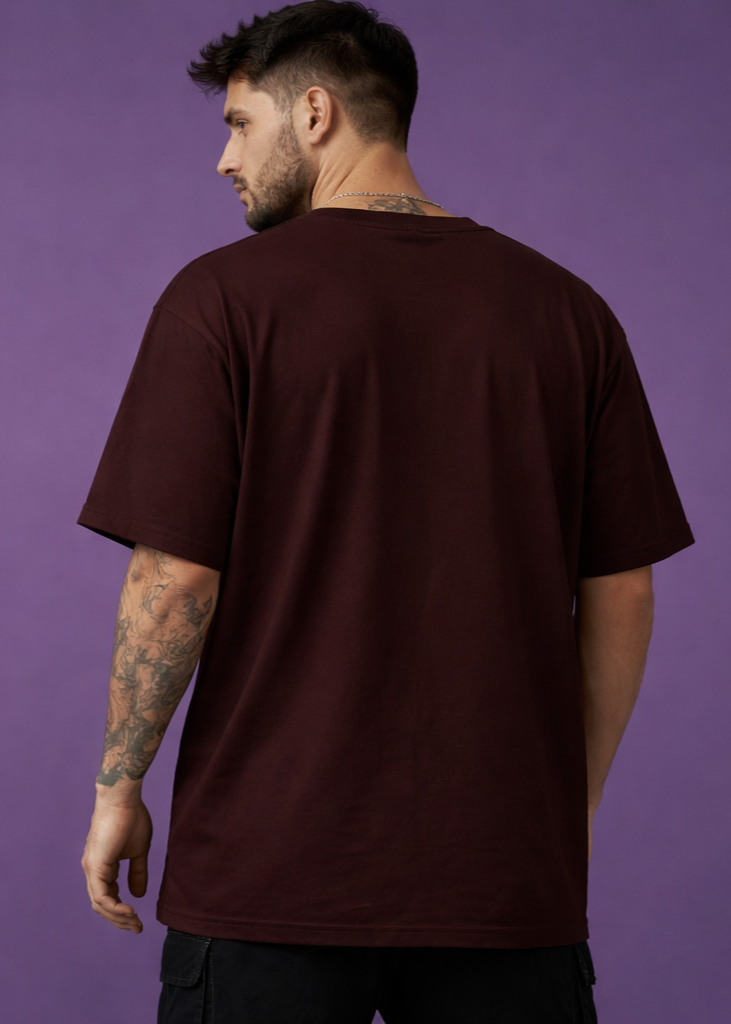 Classic Oversized T shirt -  MAROON