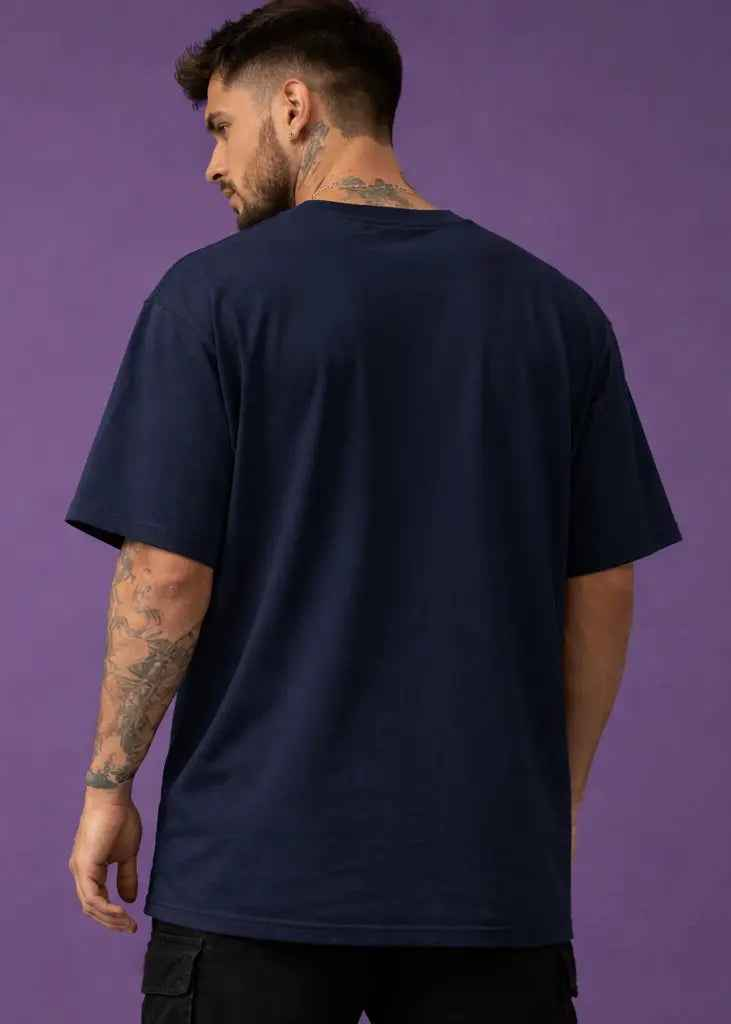 Classic Oversized T shirt - NAVY BLUE