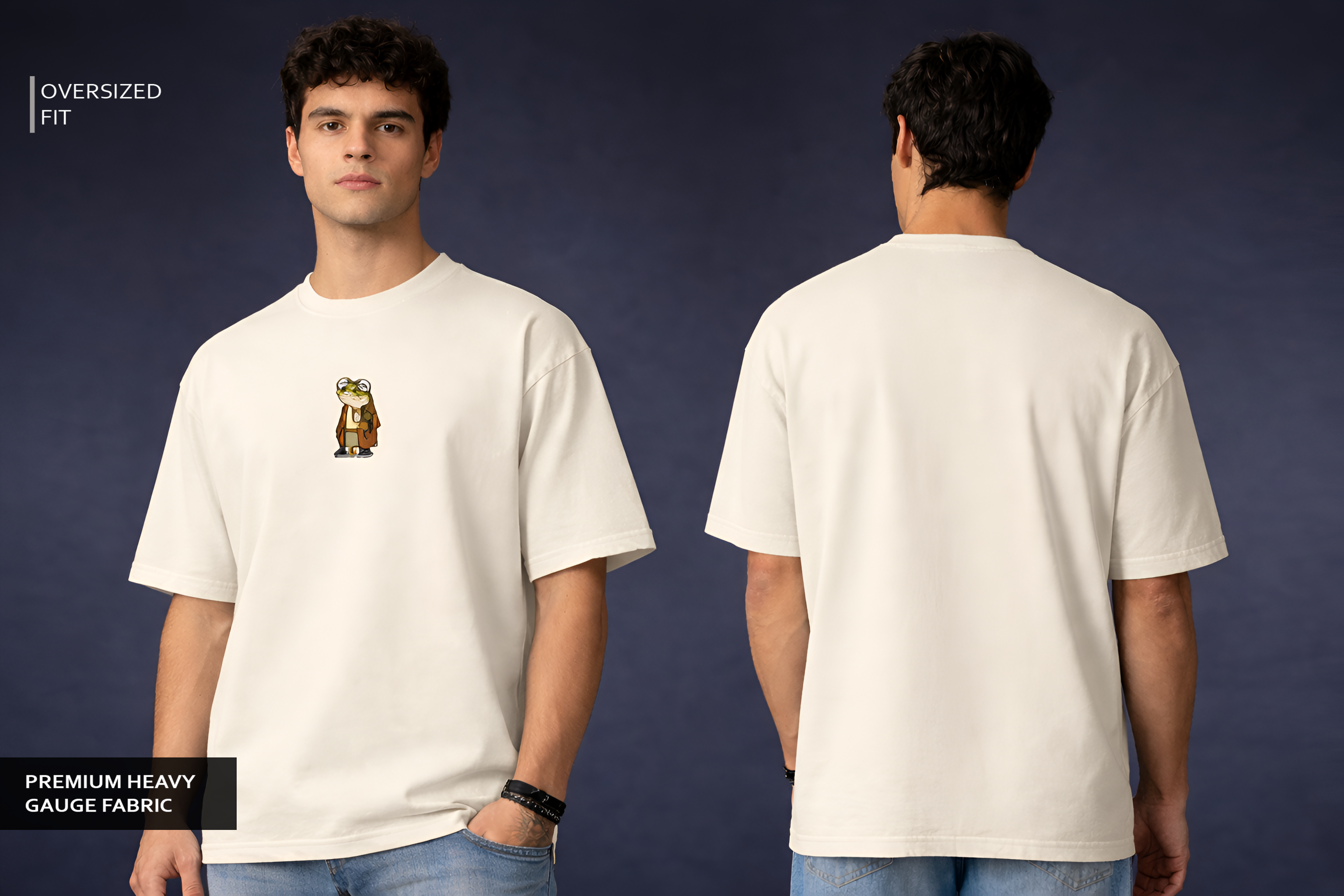 Off White Oversized T shirt - OLD FROG Gen Zes