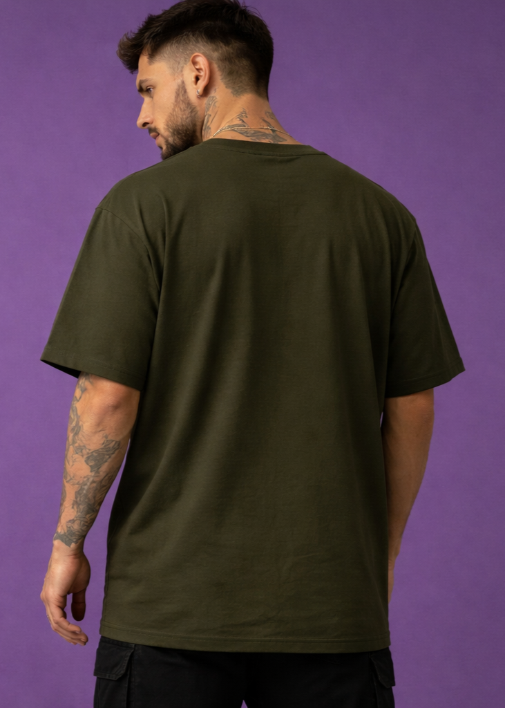 Classic Oversized T shirt - OLIVE GREEN