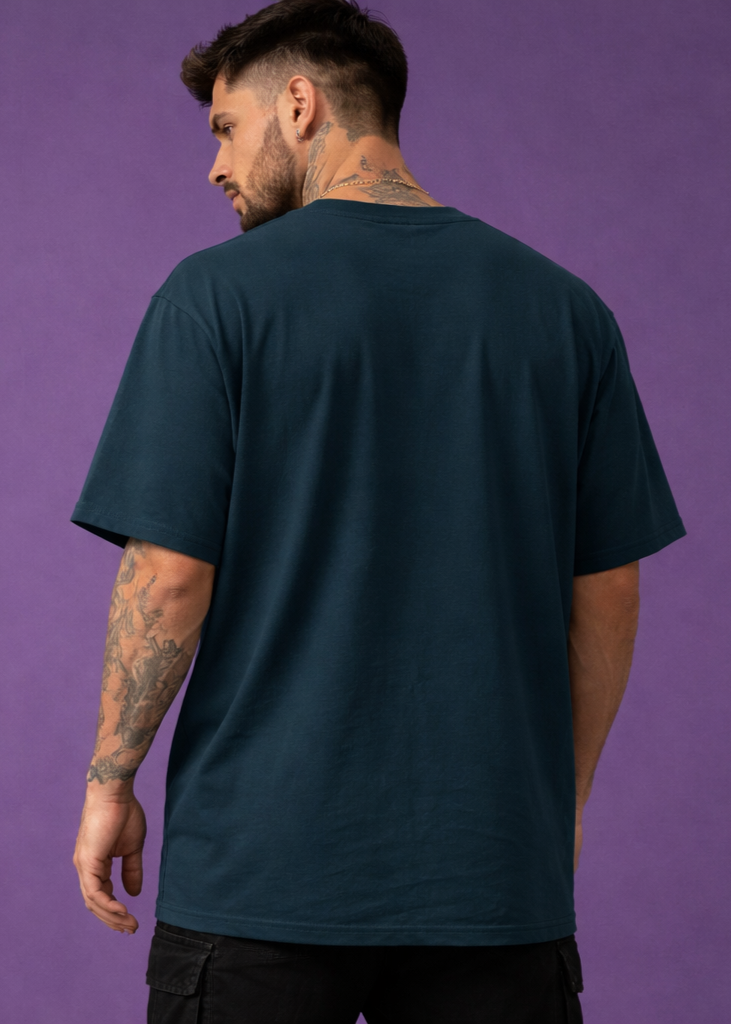 Classic Oversized T shirt - PETROL BLUE