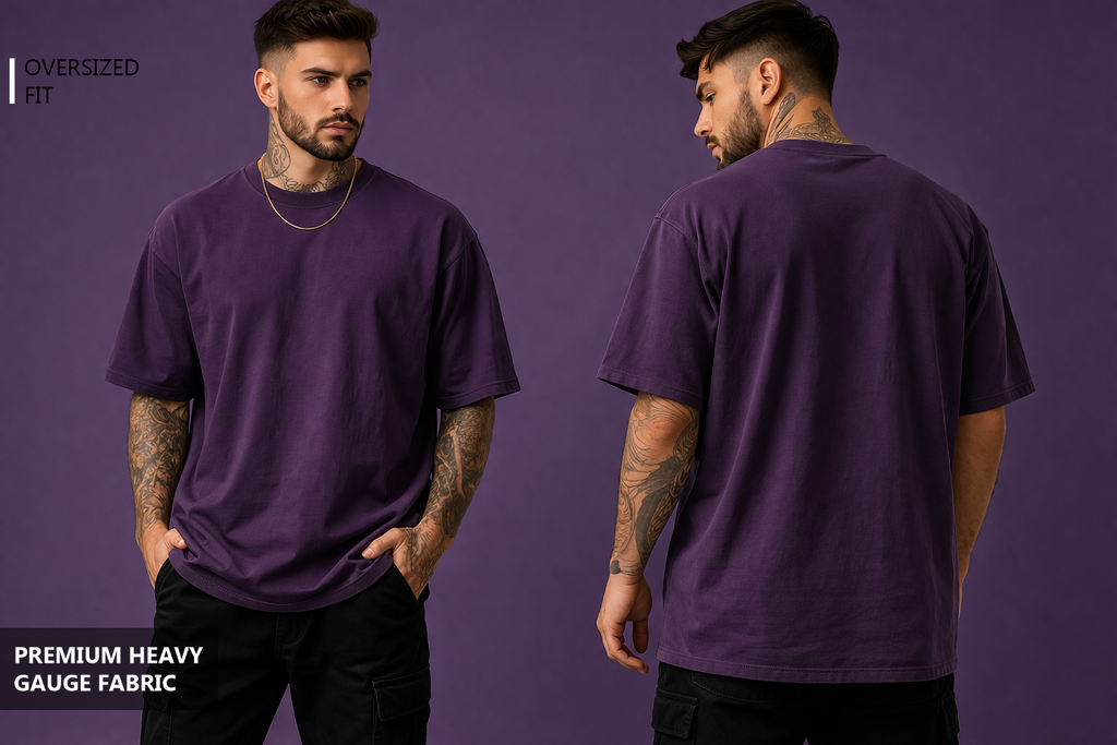 Classic Oversized T shirt -  PURPLE Gen Zes