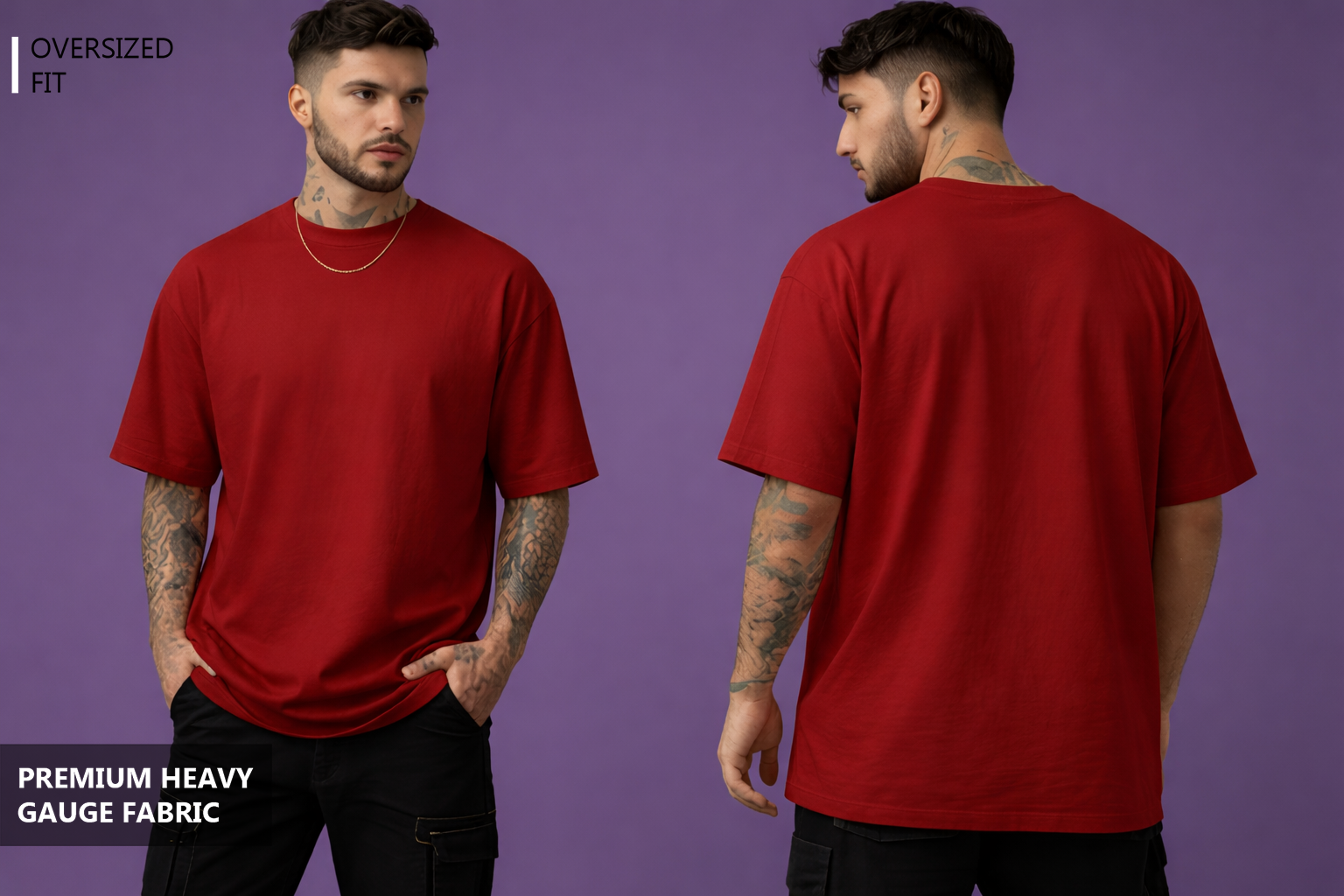 Classic Oversized T shirt - RED Gen Zes