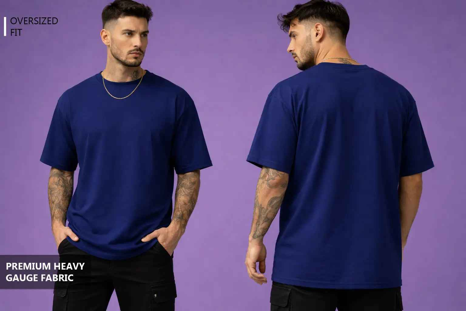Classic Oversized T shirt - ROYAL BLUE