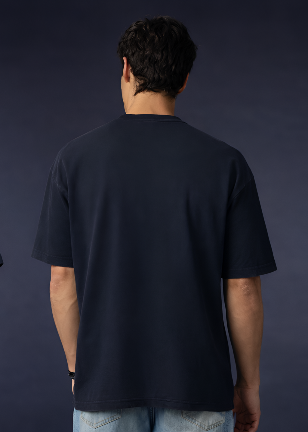 Navy Blue Light Weight Oversized T shirt - Premium Oversized Tshirt