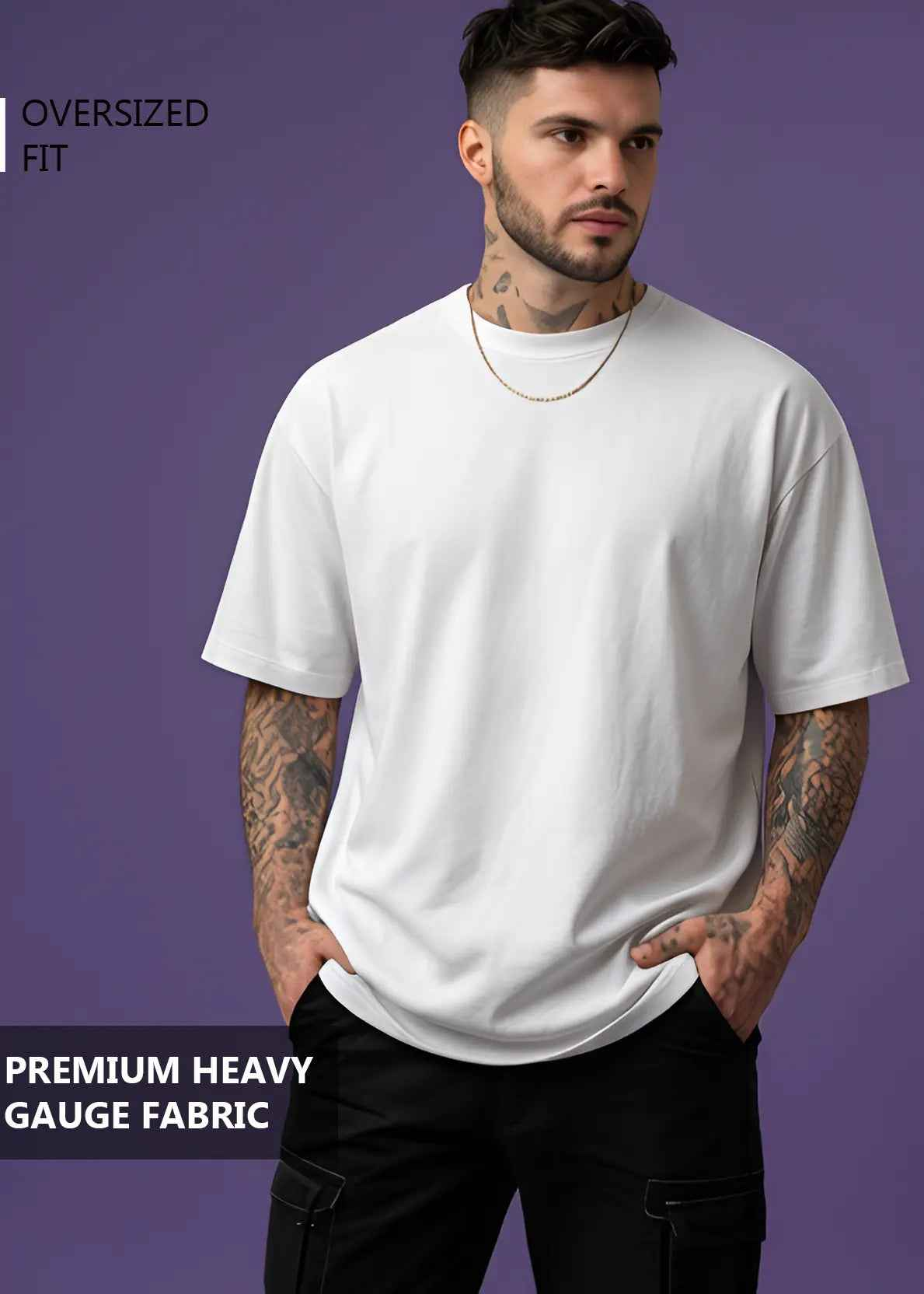 Classic Oversized T shirt - WHITE