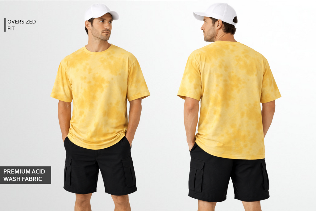 TIE DYE OVERSIZED T - YELLOW Gen Zes