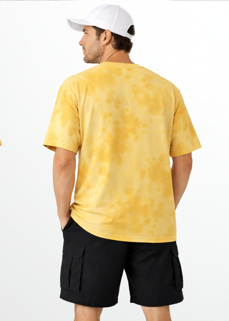 TIE DYE OVERSIZED T - YELLOW