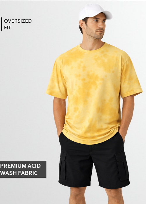 TIE DYE OVERSIZED T - YELLOW